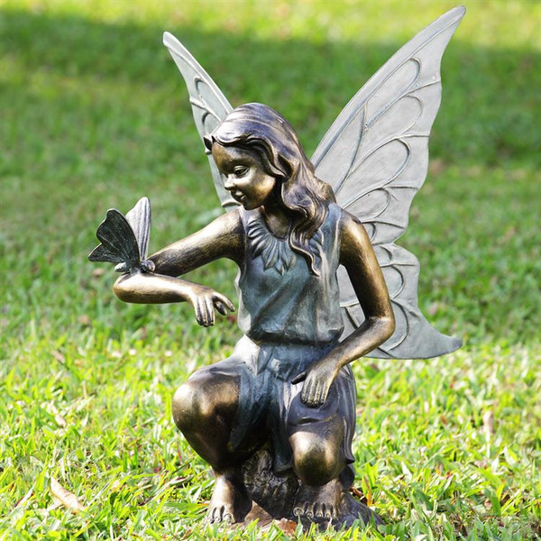 Grace Garden Sculpture Fairy and Butterfly Metal
